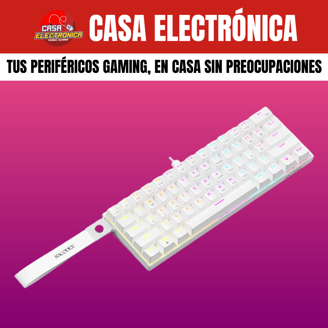 Teclado Mecánico Ajazz NK61 60% Arcoiris Led Gaming