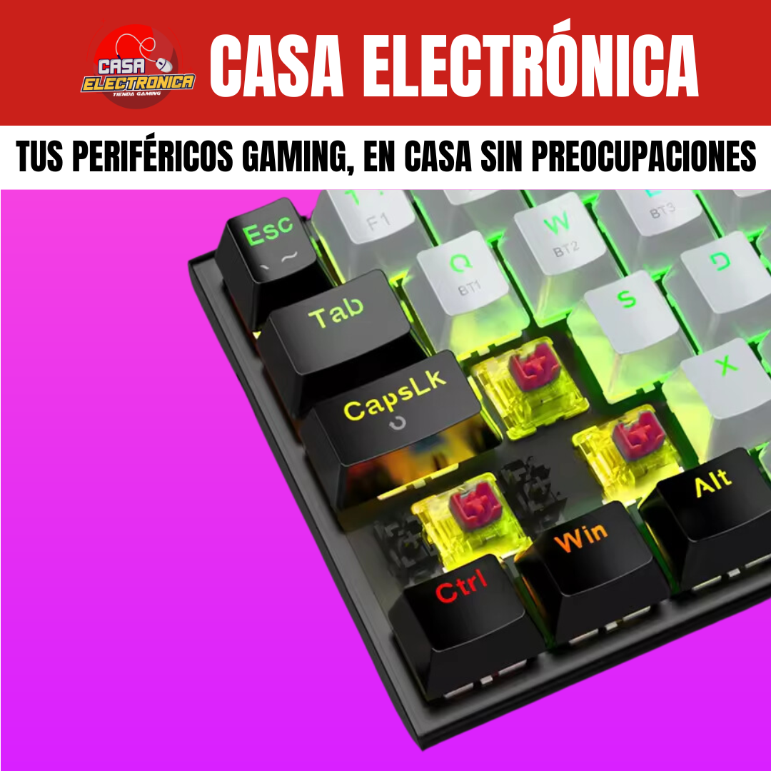 Teclado Mecánico Inalámbrico EYooso Z11 RGB 63%