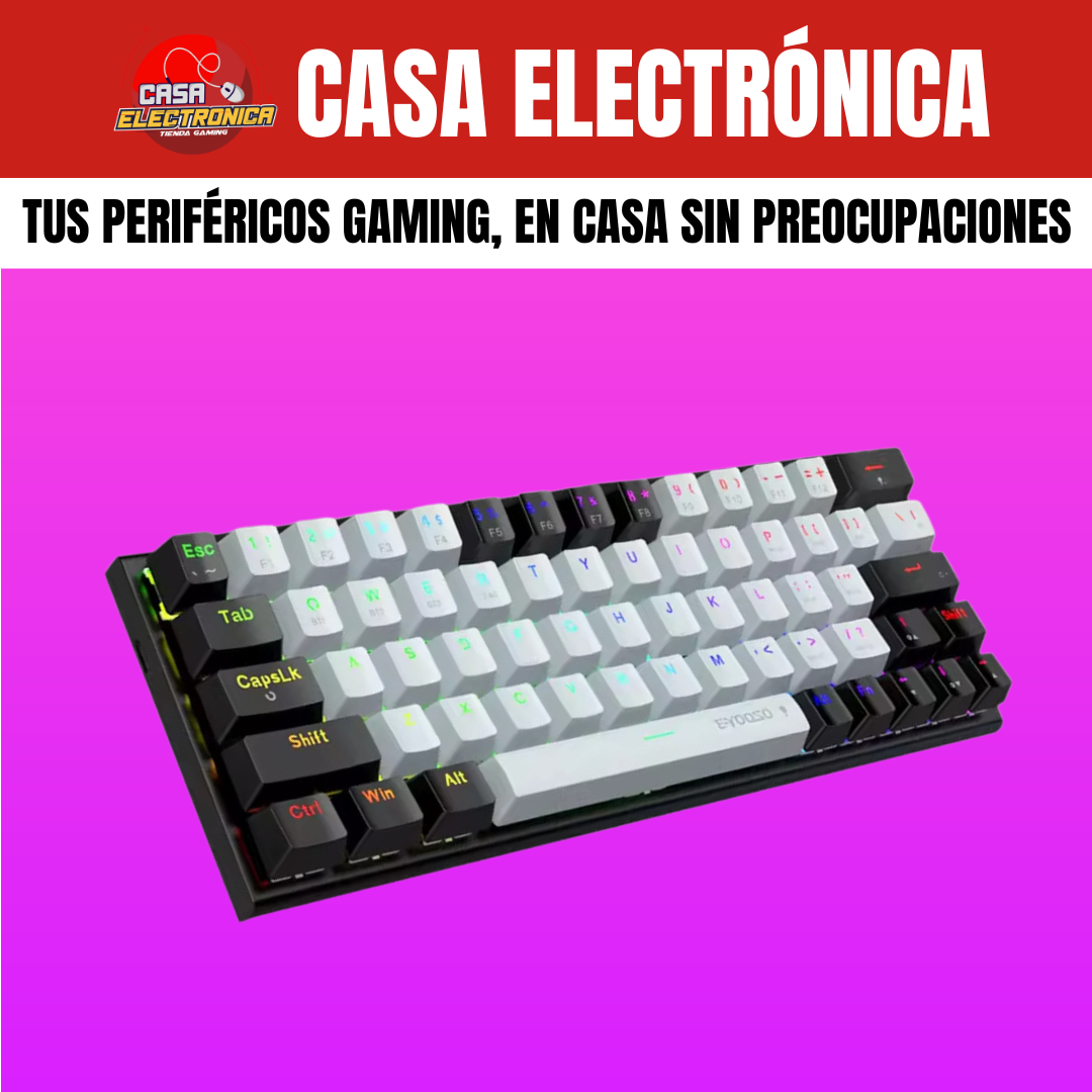 Teclado Mecánico Inalámbrico EYooso Z11 RGB 63%