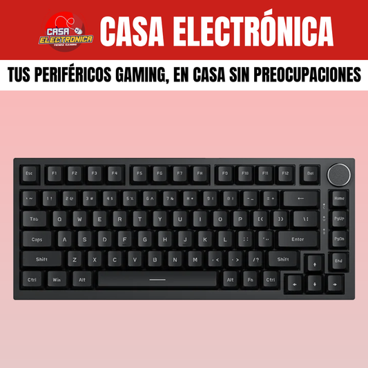 Teclado Mecánico Ajazz AK820 LED 75% Montaje Gasket con Perilla