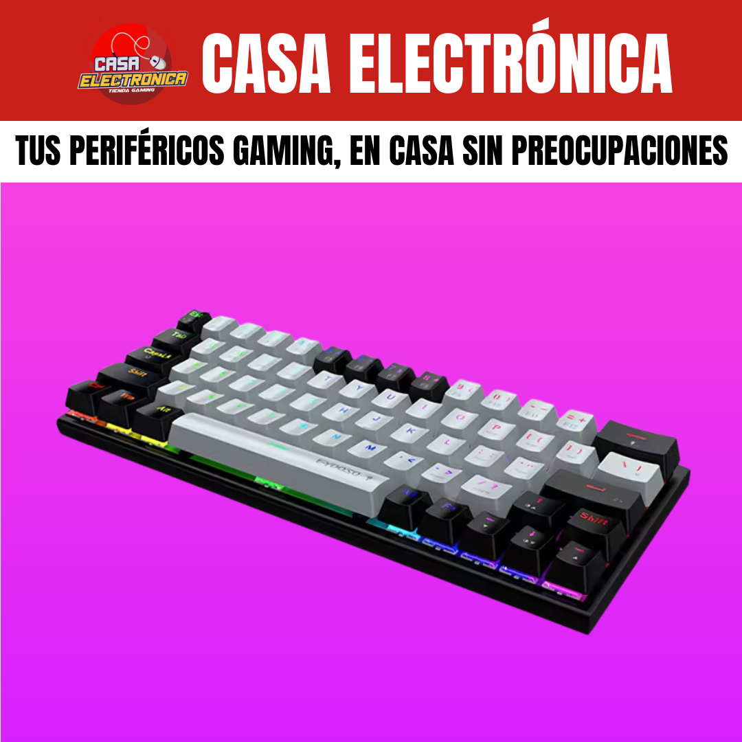 Teclado Mecánico Inalámbrico EYooso Z11 RGB 63%