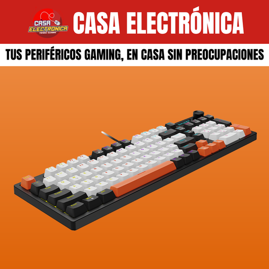 Teclado Mecánico Ajazz NK98 Rainbow 98% Perilla de Volumen Gaming
