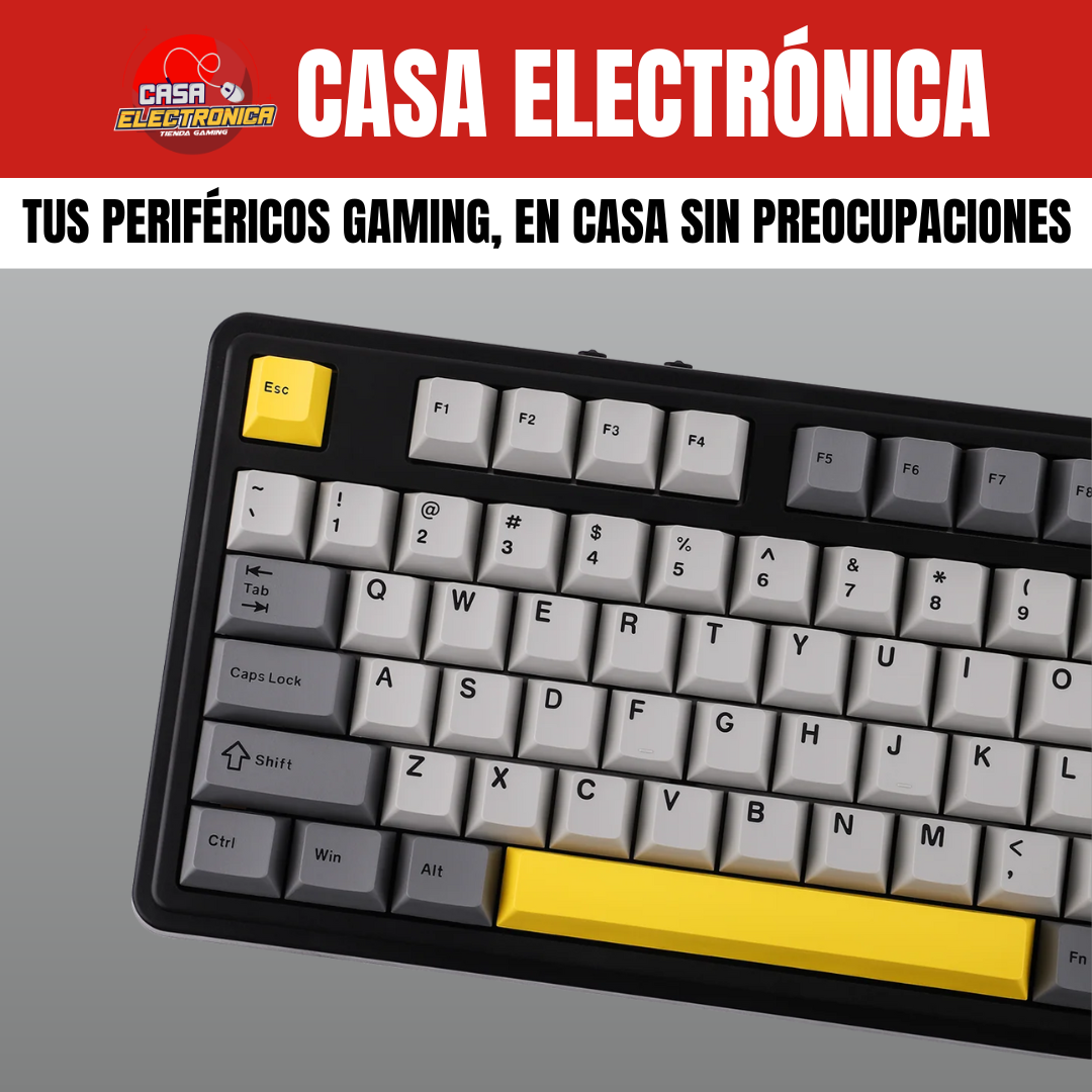 Teclado Inalámbrico Mecánico Ajazz AK980 Sonido Cremoso Gasket RGB