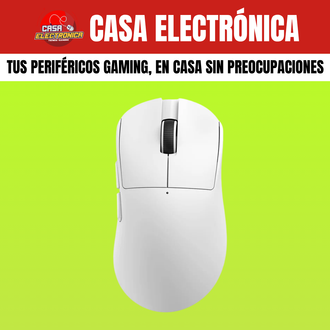 Mouse Inalámbrico Ajazz NJ08 MC Trimodo UltraLigero Gaming Programable 12K