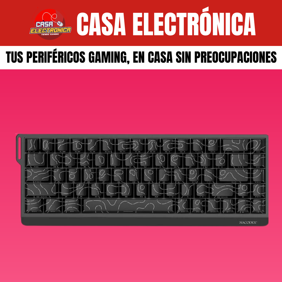 Teclado Mecánico Ajazz NK68 V2 65% Rainbow Reclinable Moderno Gaming