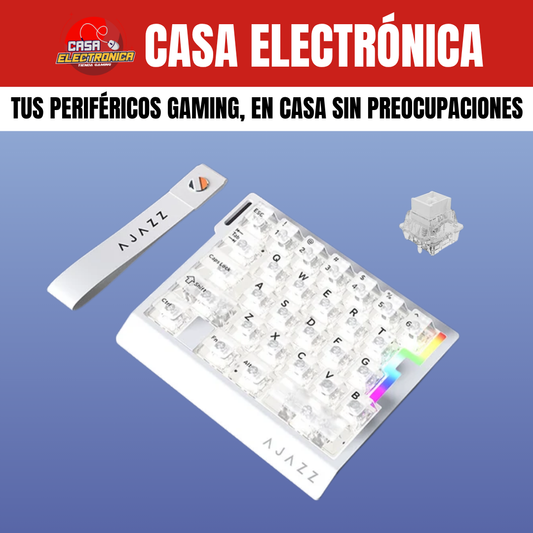 Teclado Magnético Ajazz AK029 One Handed RGB Desmontable Translúcido