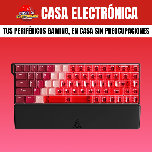 Teclado Magnético Ajazz AK680 V2 con Reposamuñecas RGB 0,01mm 65% Translúcido