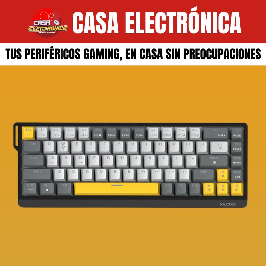 Teclado Mecánico Ajazz NK68 V2 65% Rainbow Reclinable Moderno Gaming