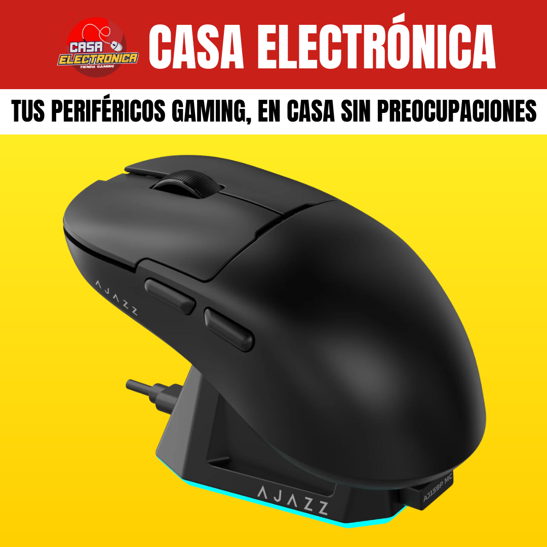 Mouse Inalámbrico Ajazz AJ159P MC Triple Modo Base de Carga