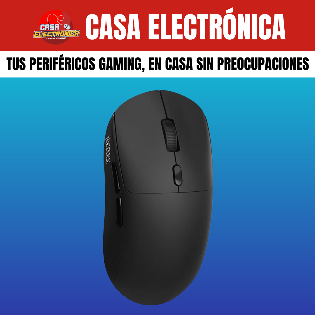 Mouse Inalámbrico Ajazz NJ07 Trimodo UltraLigero Gaming Programable 12K