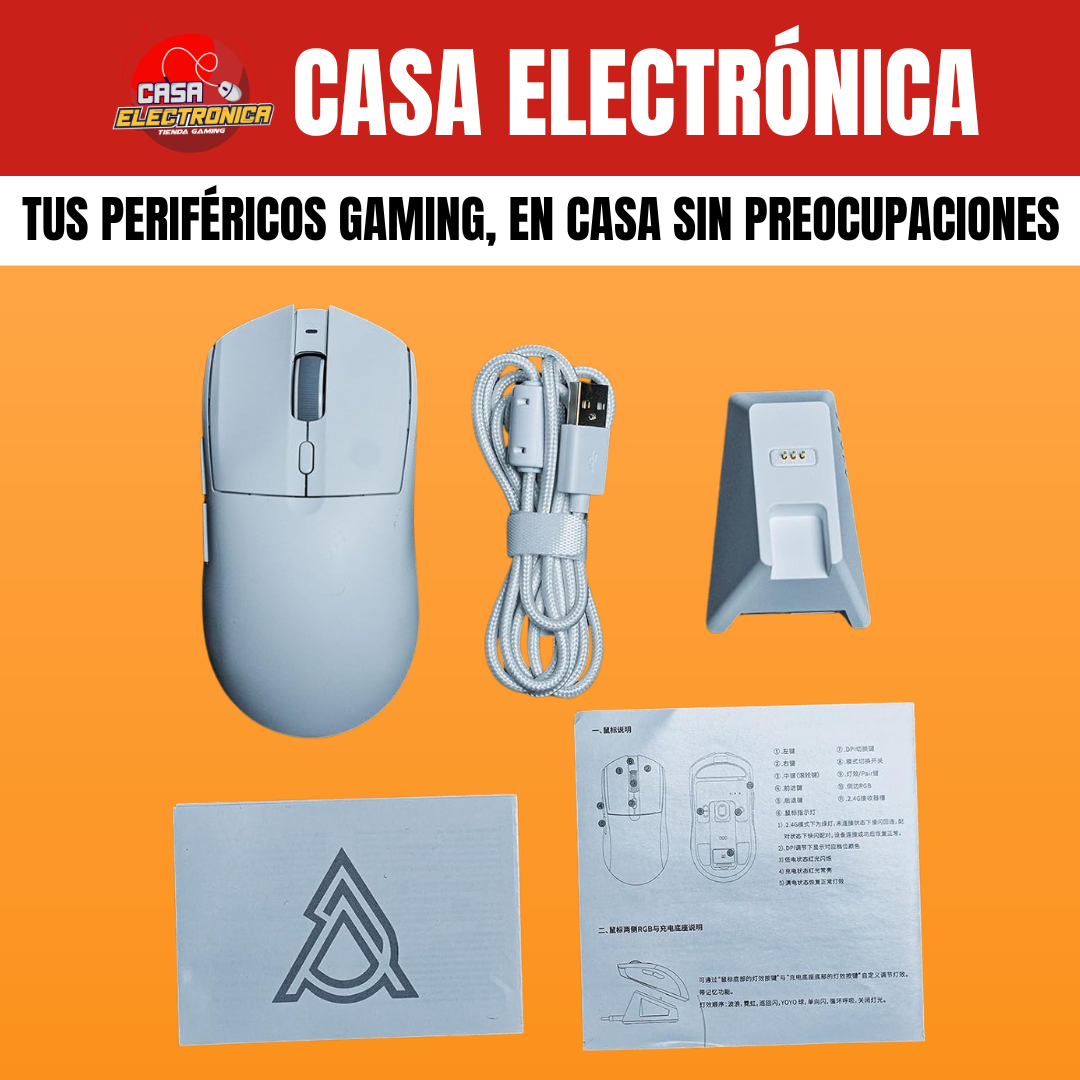 Mouse Inalámbrico Ajazz AJ139 V2 MC Trimodo Base de Carga
