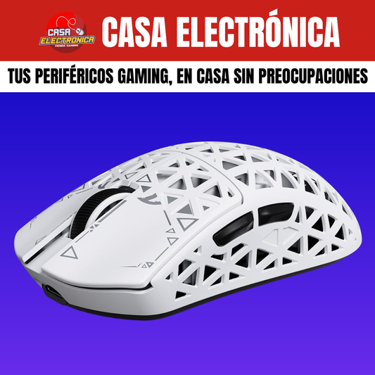Mouse Inalámbrico Attack Shark R5 Ultra 8K Competitivo PAW3950 Max 39Gr MCU Nordic 52840