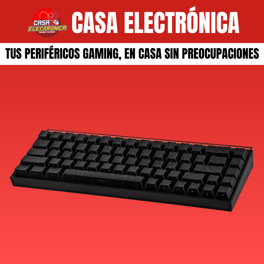 Teclado Mecánico Ajazz NK68 65% Rainbow Con Barra de Luz RGB