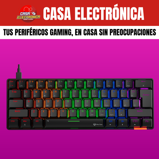 Teclado Mecánico Meetion MK005 Rainbow Led 60%
