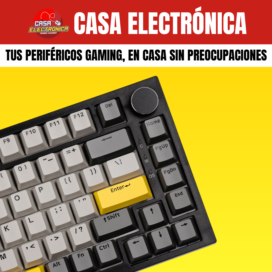 Teclado Mecánico Ajazz AK820 Montaje Gasket 75% Sonido Cremoso