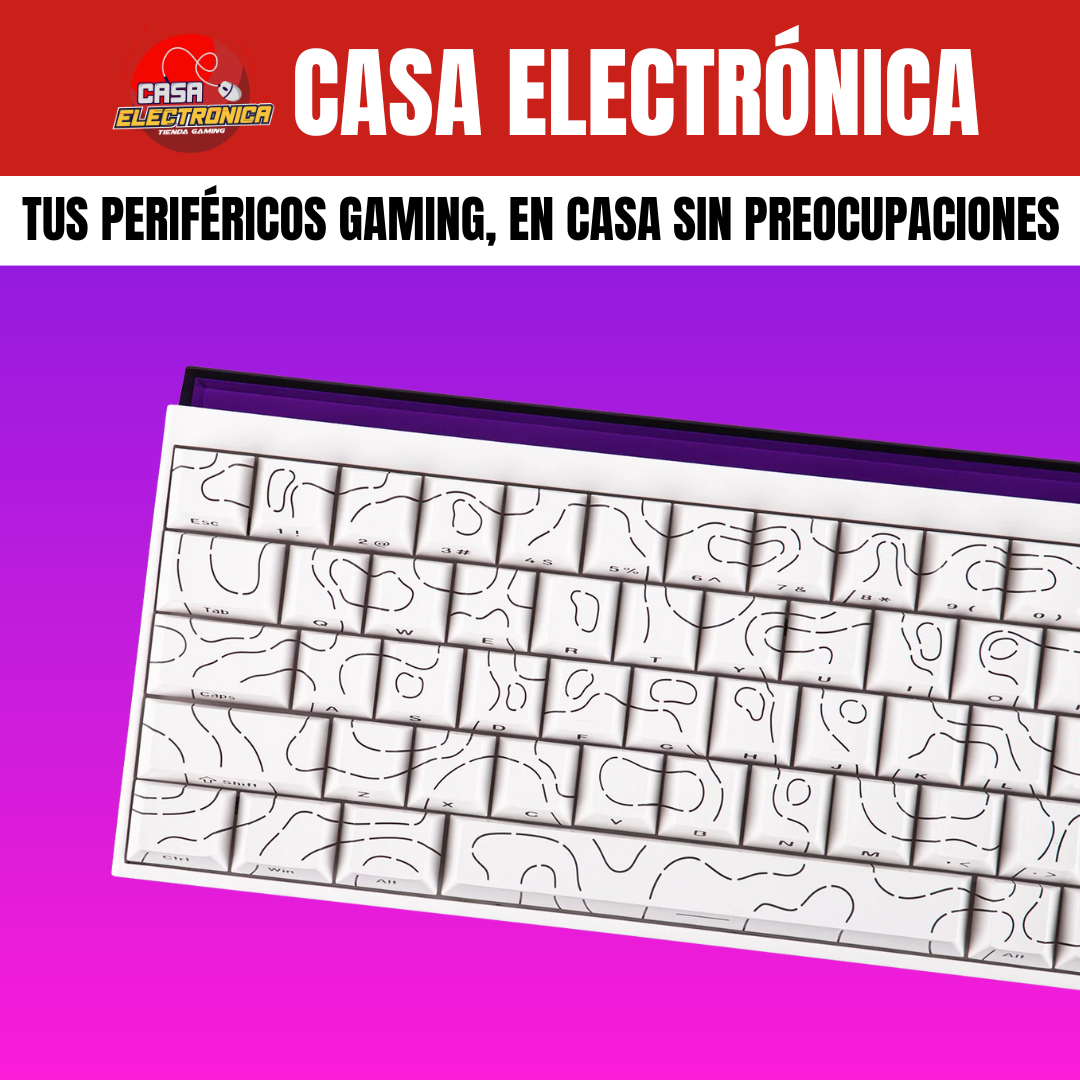 Teclado Mecánico Ajazz NK68 65% Rainbow Con Barra de Luz RGB