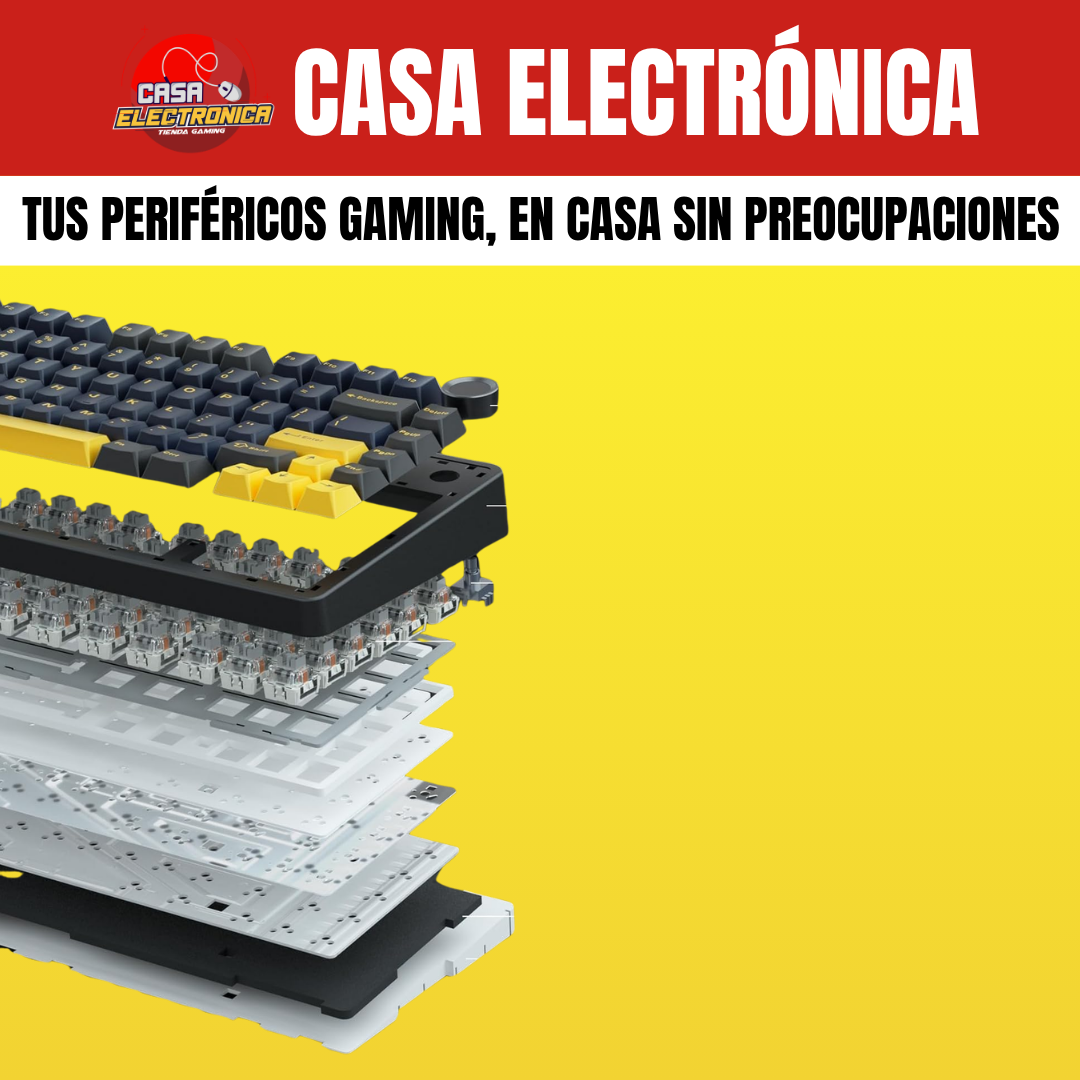 Teclado Inalámbrico Aula F75 Mecánico 75% Sonido Cremoso Gasket RGB