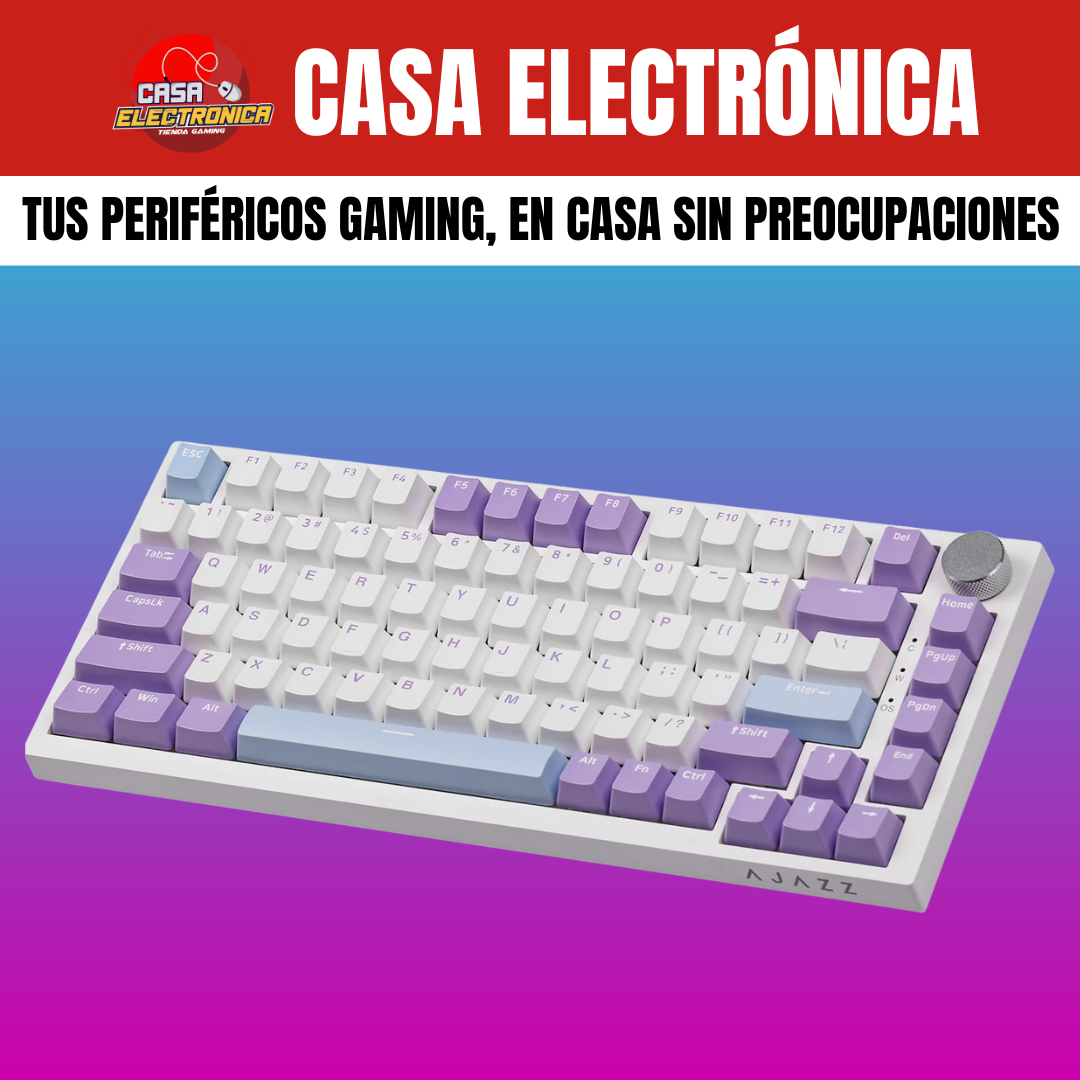 Teclado Mecánico Ajazz AK820 Montaje Gasket 75% Sonido Cremoso