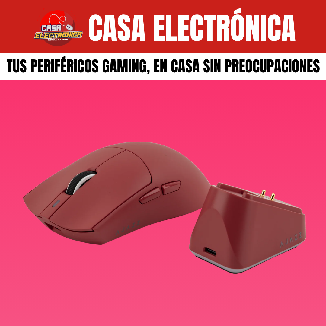 Mouse Inalámbrico Ajazz AJ139P V3 MC Trimodo Base de Carga RGB Competitivo