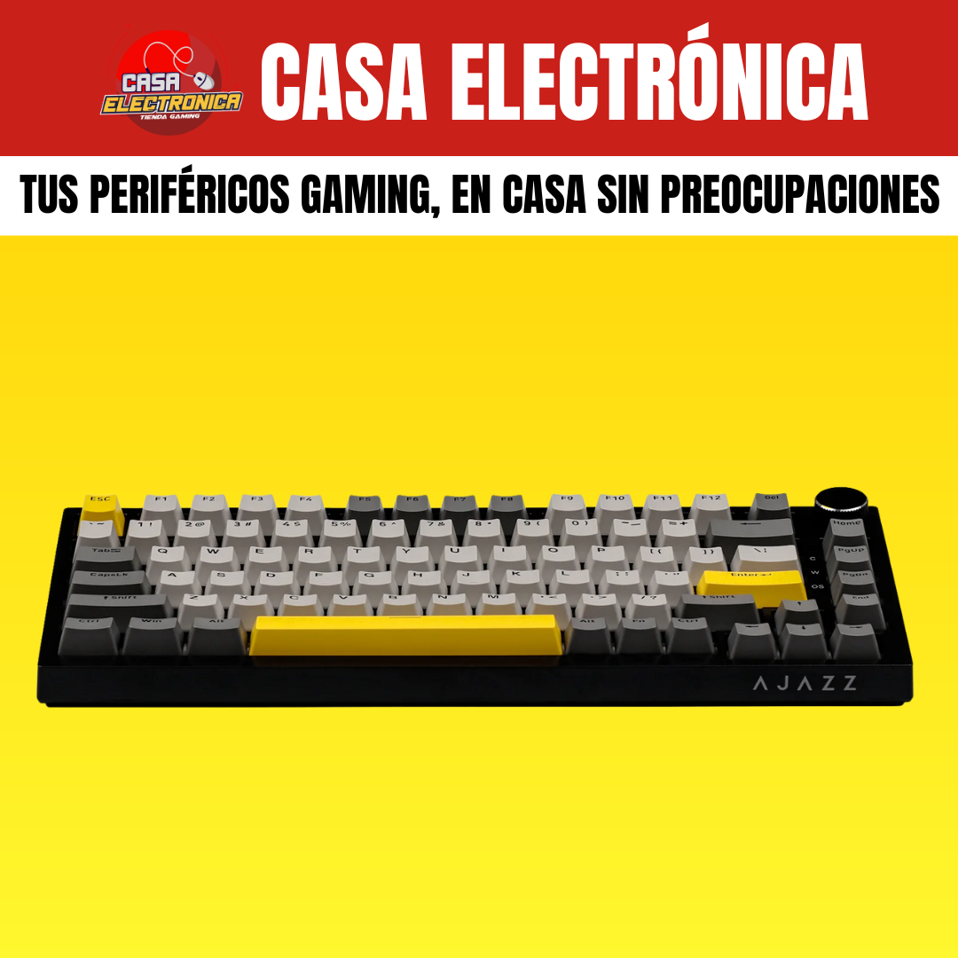 Teclado Mecánico Ajazz AK820 Montaje Gasket 75% Sonido Cremoso