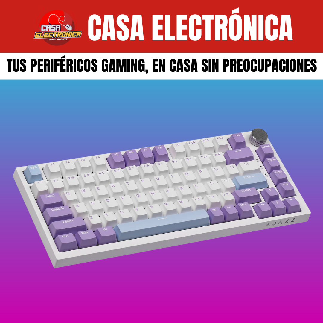 Teclado Mecánico Ajazz AK820 Montaje Gasket 75% Sonido Cremoso