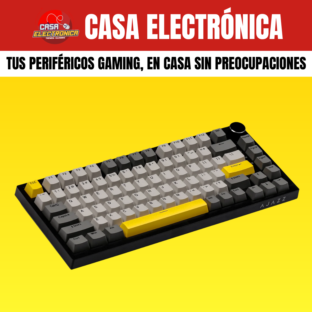 Teclado Mecánico Ajazz AK820 Montaje Gasket 75% Sonido Cremoso