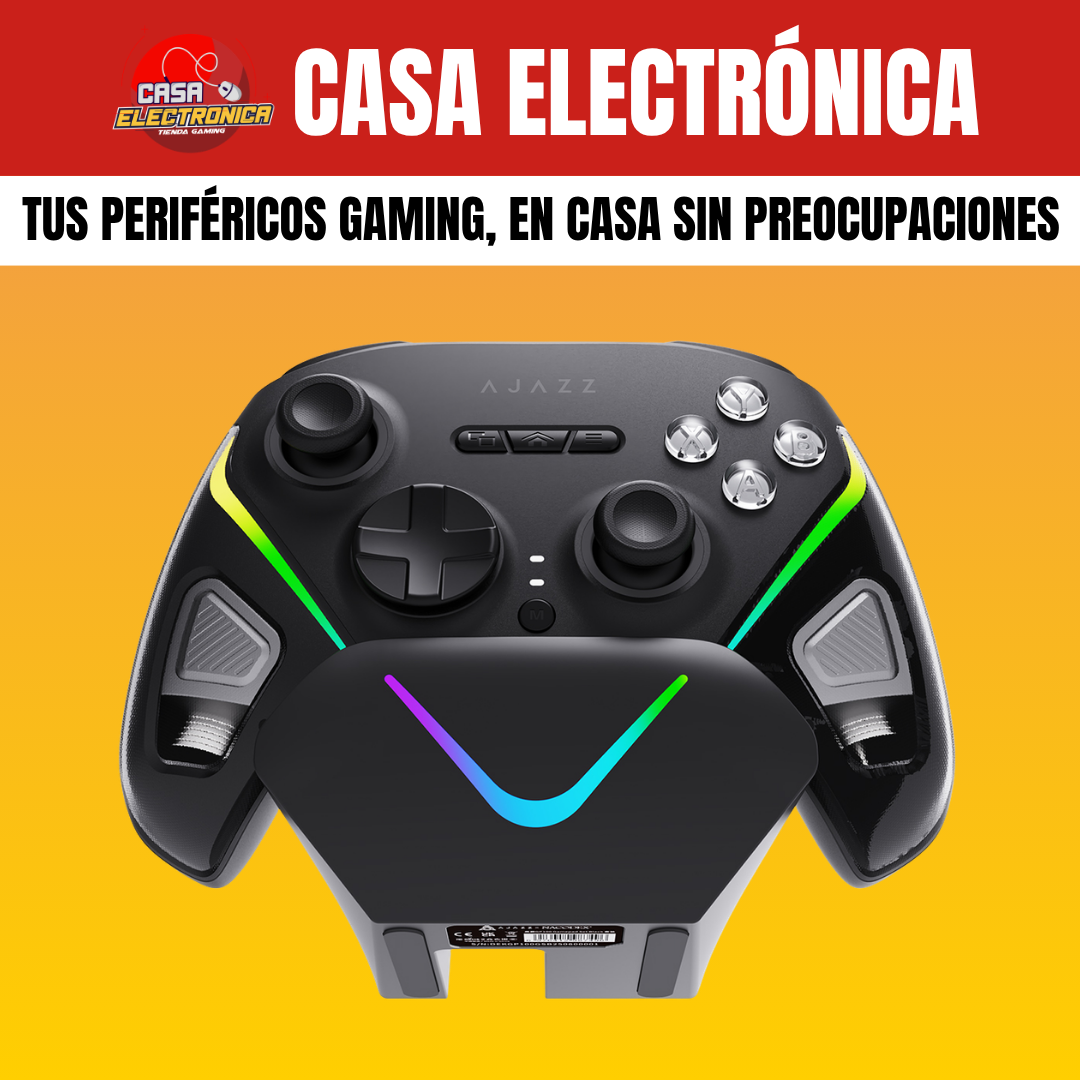 Mando Ajazz GP100 con Base de Carga Hall Effect RGB 800 mAH Trimodo
