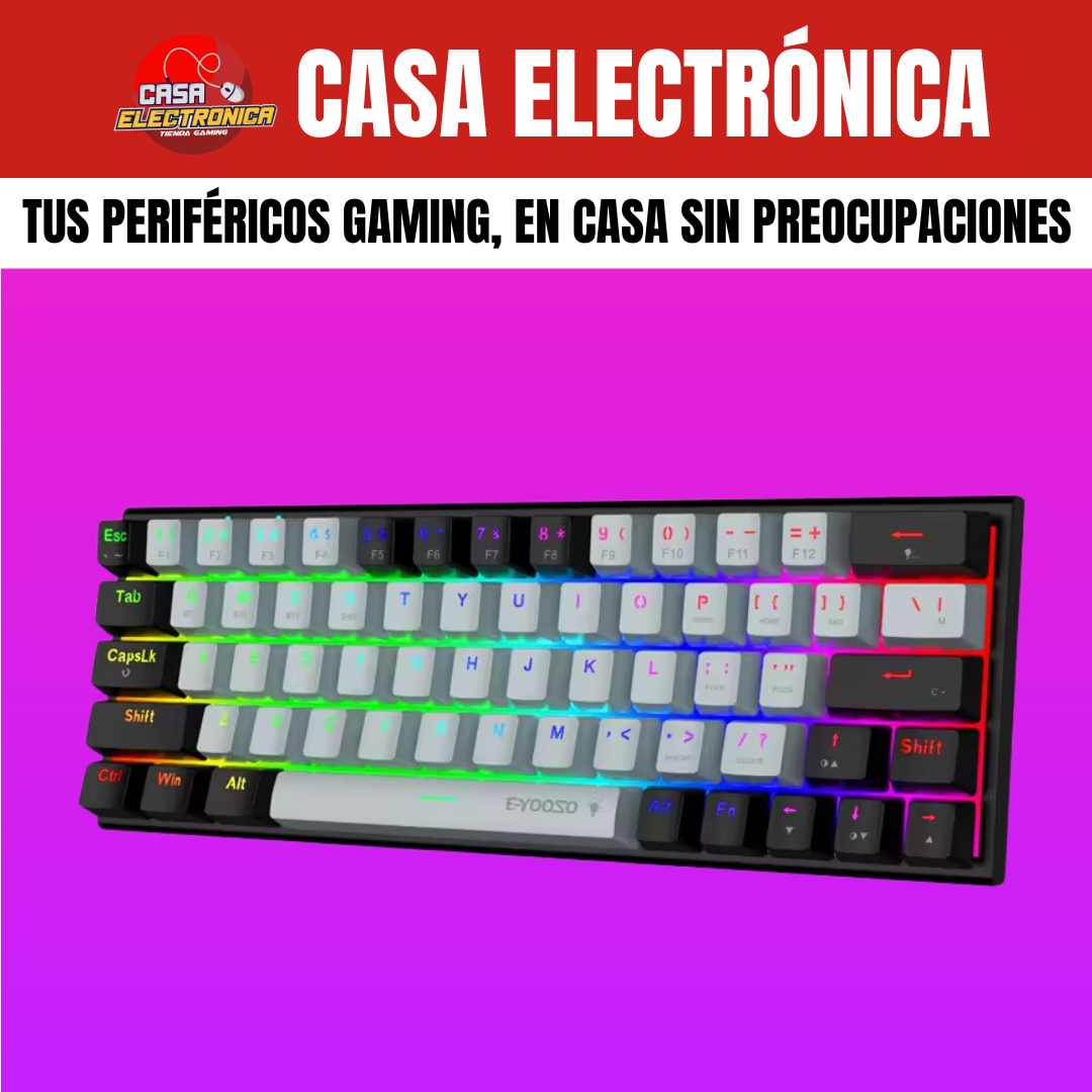 Teclado Mecánico Inalámbrico EYooso Z11 RGB 63%
