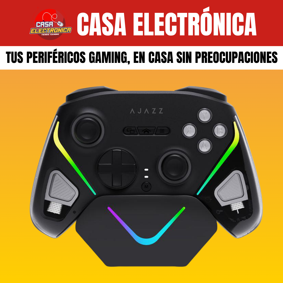 Mando Ajazz GP100 con Base de Carga Hall Effect RGB 800 mAH Trimodo