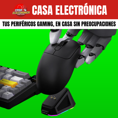 Mouse Inalámbrico Ajazz AJ179P MC Trimodo Base de Carga