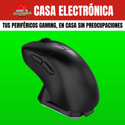 Mouse Inalámbrico Ajazz AJ179P MC Trimodo Base de Carga