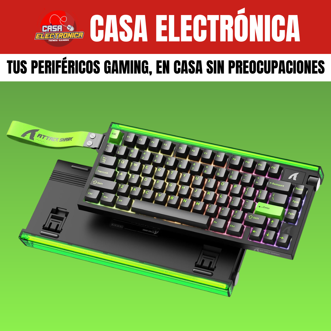 Teclado Magnético Attack Shark R85 He 75% 8K Polling Rate Competitivo RGB Precisión 0,05 mm