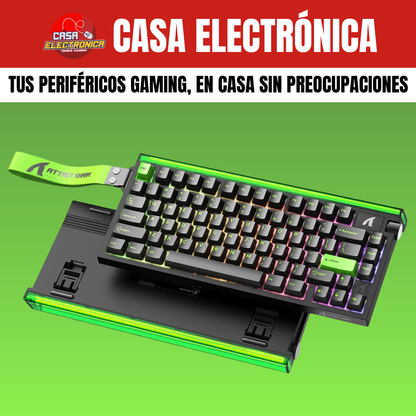 Teclado Magnético Attack Shark R85 He 75% 8K Polling Rate Competitivo RGB Precisión 0,05 mm
