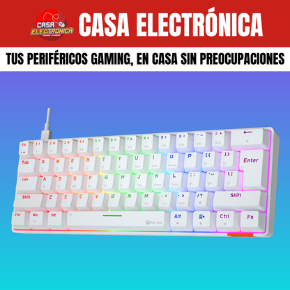 Teclado Mecánico Meetion MK005 Rainbow Led 60%