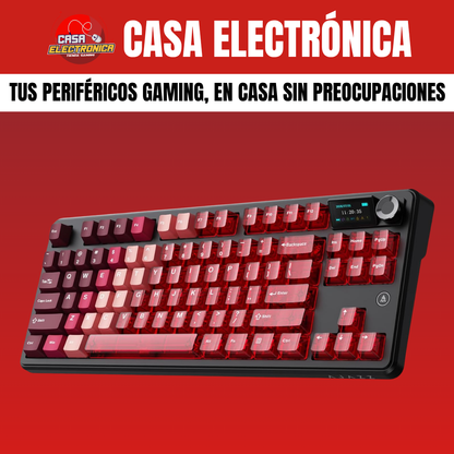 Teclado Inalámbrico Ajazz MK87 Sonido Cremoso Pantalla Ultra Duración 10.000 mAH