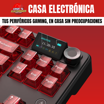 Teclado Inalámbrico Ajazz MK87 Sonido Cremoso Pantalla Ultra Duración 10.000 mAH