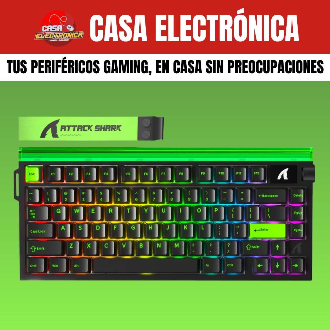 Teclado Magnético Attack Shark R85 He 75% 8K Polling Rate Competitivo RGB Precisión 0,05 mm