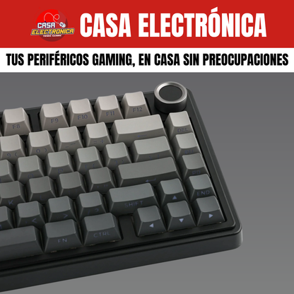 Teclado Inalámbrico Aula F75 PRO Mecánico 75% Sonido Cremoso Gasket RGB