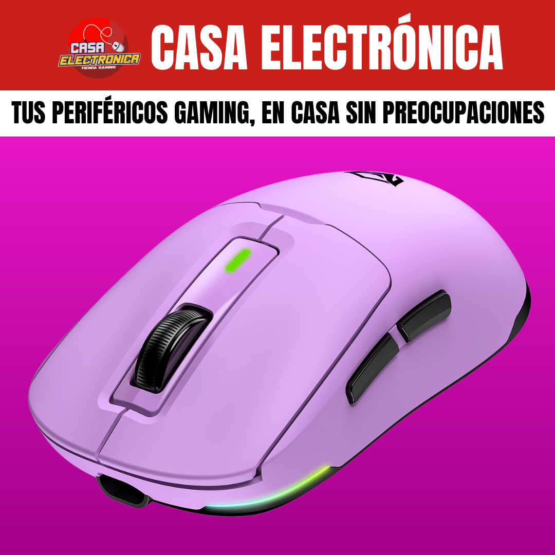 Mouse Inalámbrico Meetion GW24 Trimodo RGB 8K DPI Ligero