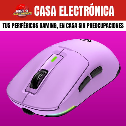 Mouse Inalámbrico Meetion GW24 Trimodo RGB 8K DPI Ligero