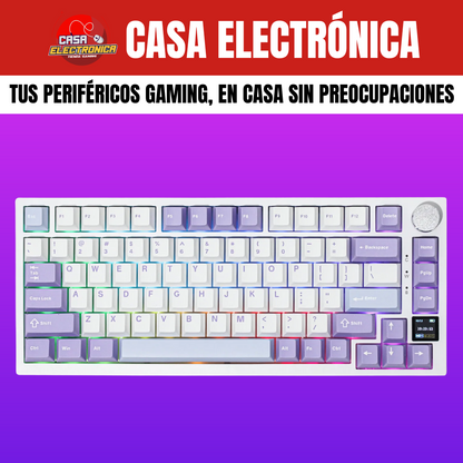 Teclado Mecánico Ajazz AK820 PRO Pantalla RGB 75% Sonido Cremoso