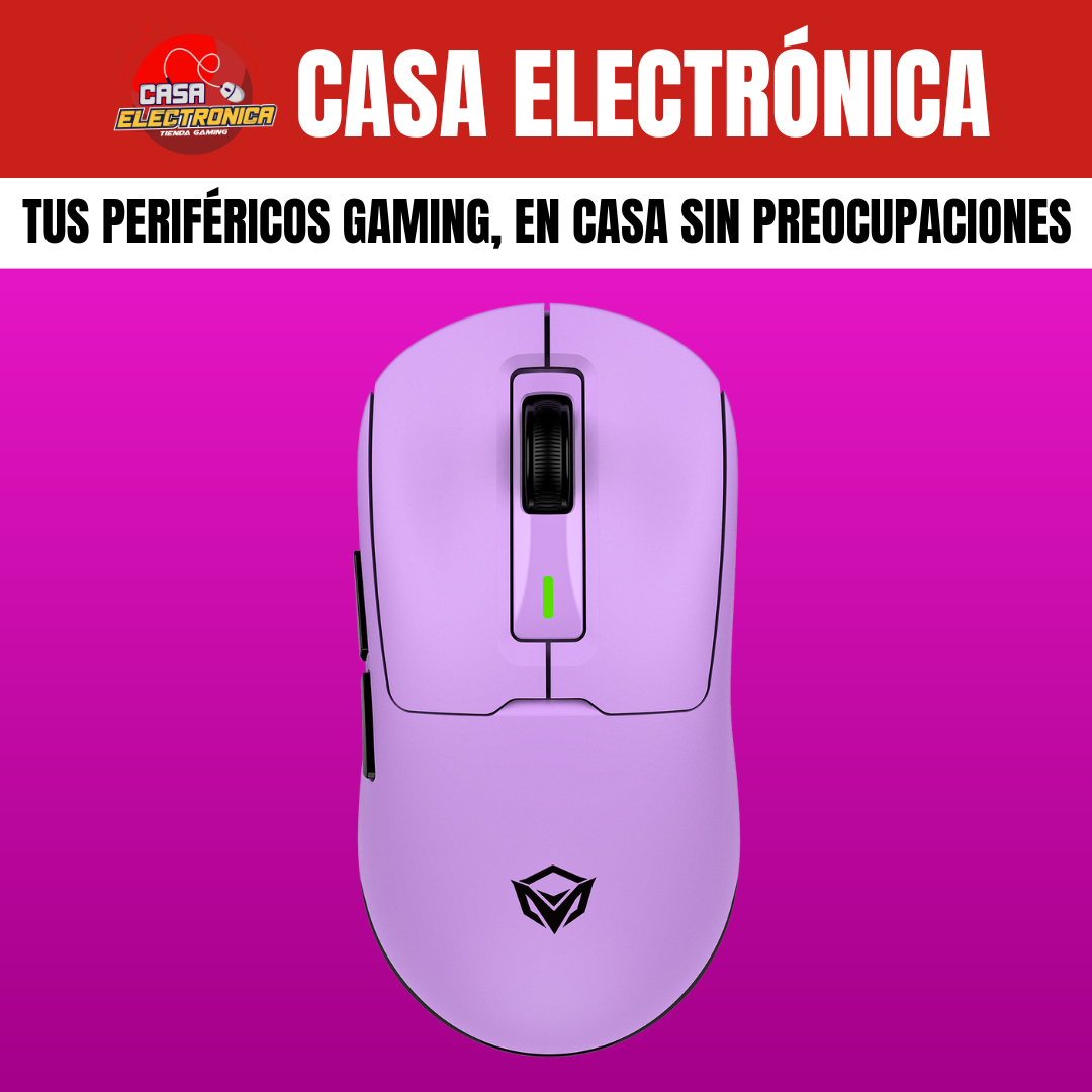 Mouse Inalámbrico Meetion GW24 Trimodo RGB 8K DPI Ligero