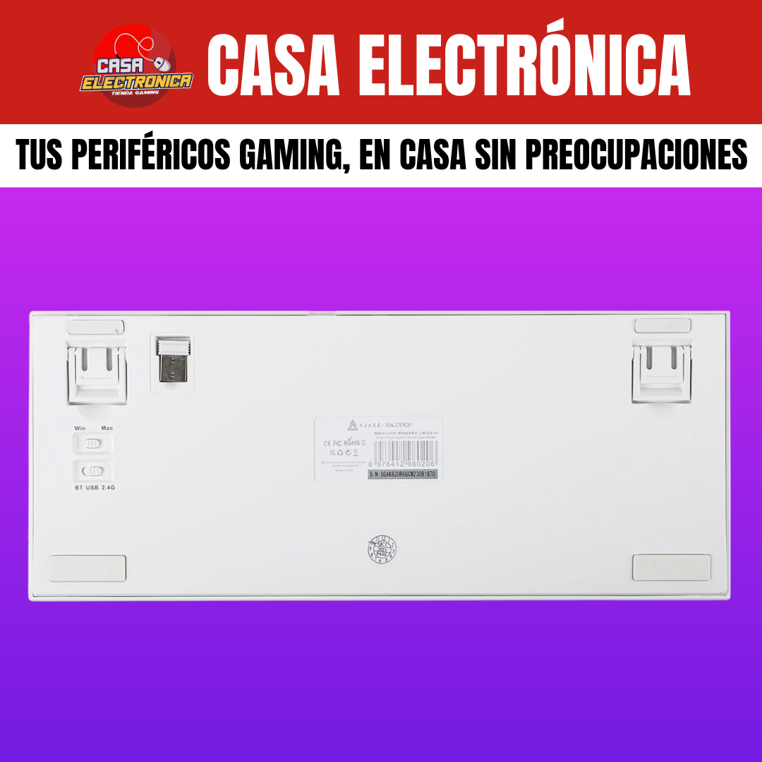 Teclado Mecánico Ajazz AK820 PRO Pantalla RGB 75% Sonido Cremoso