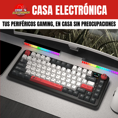 Teclado Inalámbrico Ajazz AK820 Max Plus con Pantalla RGB Gasket Sonido Cremoso 8.000 mAH