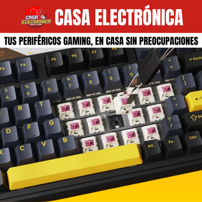 Teclado Cremoso Inalámbrico Attack Shark X98 Trimodo Gasket RGB 100%