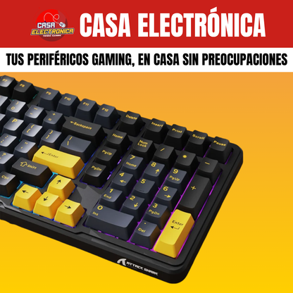 Teclado Cremoso Inalámbrico Attack Shark X98 Trimodo Gasket RGB 100%