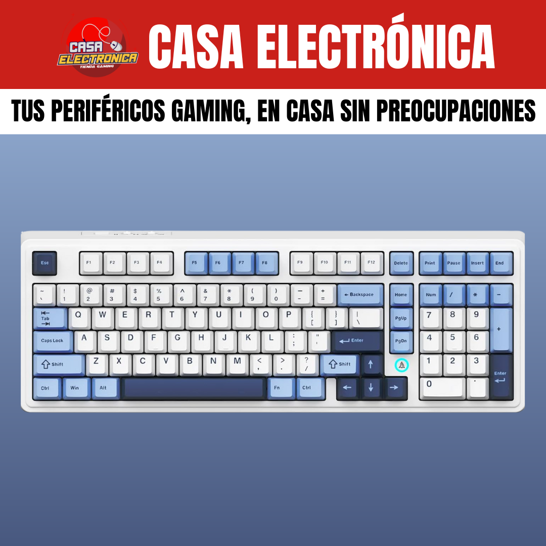 Teclado Inalámbrico Mecánico Ajazz AK980 Sonido Cremoso Gasket RGB