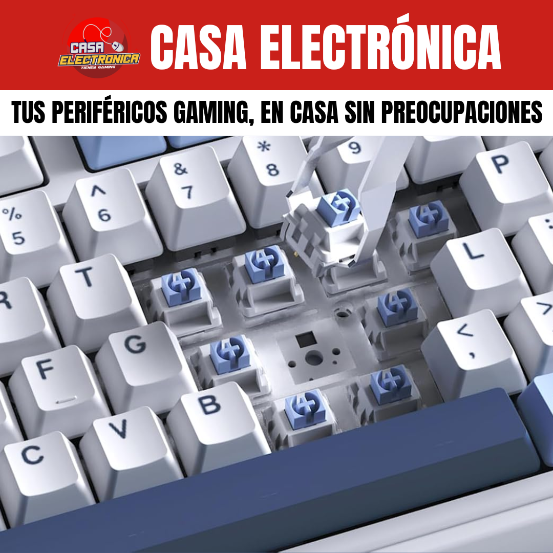Teclado Inalámbrico Mecánico Ajazz AK980 Sonido Cremoso Gasket RGB
