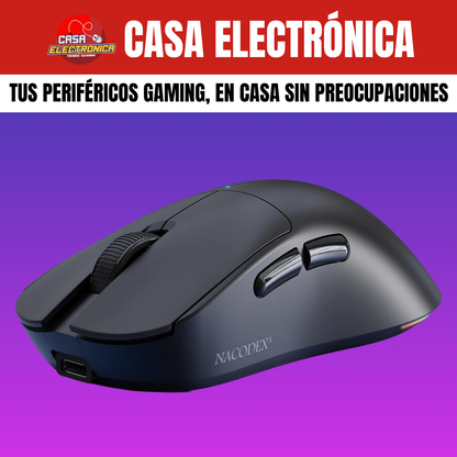 Mouse Inalámbrico Ajazz NJ08 MC Trimodo UltraLigero Gaming Programable 12K