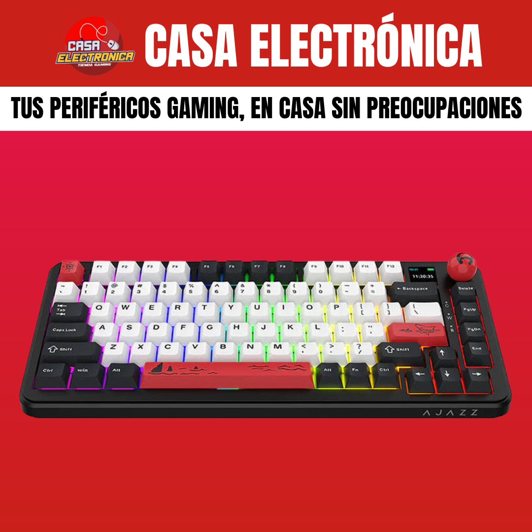 Teclado Inalámbrico Ajazz AK820 Max Plus con Pantalla RGB Gasket Sonido Cremoso 8.000 mAH